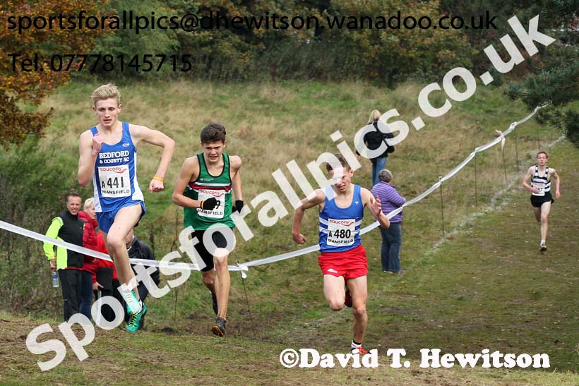 Men under-17s, National Cross Country Relays, Berry Park, Mansfield. Photo: David T. Hewitson/Sports for All Pics